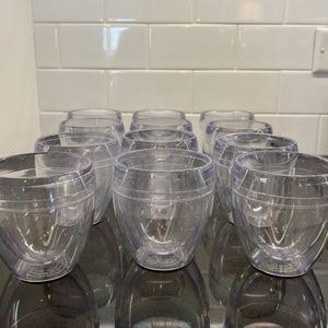 lot 12 Bodum Pavina Double Wall Plastic Tumbler glass glasses 8 oz
